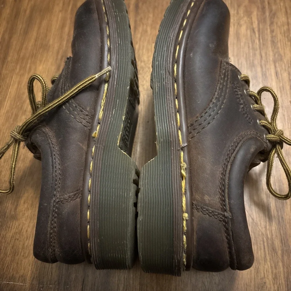 Vintage Dr. Martens Kids Shoes Oxford Brown Leather UK 2/US 4 - Made In England